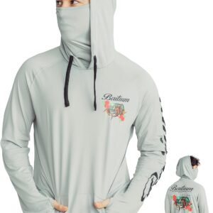 Fishing Shirts for Men, Mens Fishing Shirts Long Sleeve, UPF 50 Hoodie with Gaiter, Fishing Clothes for Men, Fishing Gear