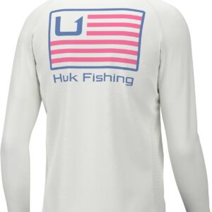 HUK Men’s Pursuit Graphic Long Sleeve, Sun Protect Fishing Shirt