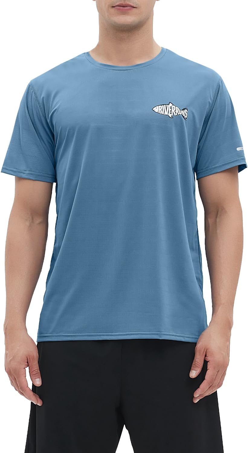 Riverruns UPF 50+ Fishing Shirt Lightweight Breathable Quick Dry Sun Protection Fishing T-Shirt.