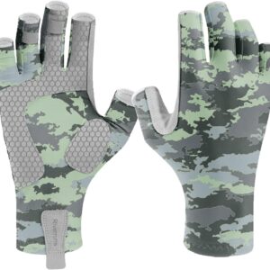 Riverruns UPF 50+ Fingerless Fishing Gloves UV Protection Fishing Sun Gloves for Men and Women Fishing, Boating, Kayaking, Hiking, Running, Cycling and Driving