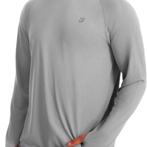 Long Sleeve Fishing Shirts for Men – UPF 50+ UV Sun Protection Hoodie Shirt for Swim Rash Guard Athletic Running Workout