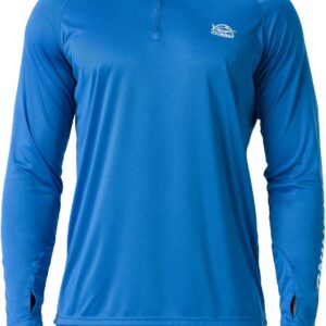 Willit Men’s UPF 50+ Sun Hoodie Fishing Shirt Half Zip Long Sleeve SPF Hiking Shirt Lightweight