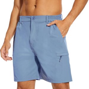 NATUVENIX Hiking Shorts Men, Quick-Dry Fishing Shorts for Men Lightweight Stretch Work Shorts Causal Travel