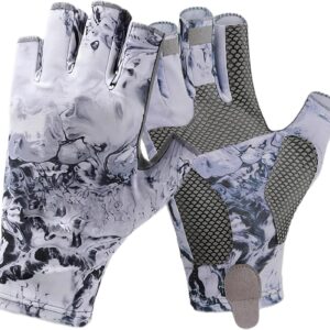 Fishing Gloves UPF50+ Sun Gloves, UV Protection Fingerless Gloves Men Women for Fly Fishing,Sailing,Hiking,Kayaking, Rowing,Paddling,Canoeing,Driving,Hunting,Fisherman Fishing Accessories