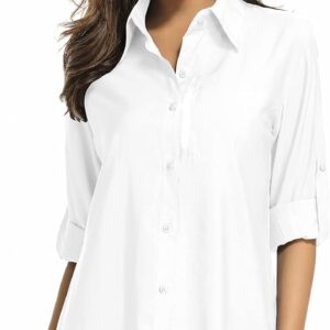 Women’s UPF 50 Long Sleeve Sun Protection Shirts Quick Dry Outdoor Fishing Hiking Travel Shirt