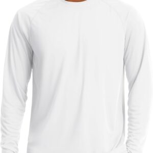 TACVASEN Men’s Sun Shirt UPF 50+ Long Sleeve UV Protection Lightweight Rash Guard Swim Shirt Quick Dry Fishing T-Shirt