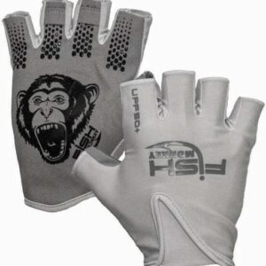 Fish Monkey FM18-LTGREY-S Stubby Guide Glove Lt Grey- Small