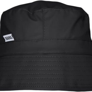 RAINS Bucket Hat – Lightweight PU Fabric, Soft Lining, Modern Design with Vertical Rim & Stitch Details for Comfort