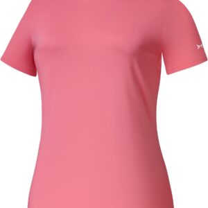 BASSDASH Women’s UPF 50+ Crew Neck Short Sleeve T-Shirt Cooling Performance Sun Protection Tee for Fishing Hiking Casual