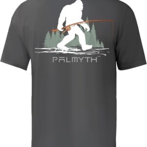 Palmyth Men’s Fishing Shirt Short Sleeve Sun Protection UV UPF 50+ SPF T-Shirt