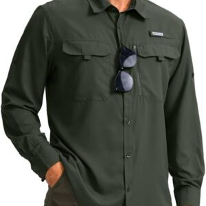 G Gradual Men’s Sun Protection Fishing Shirt with Zipper Pockets Long Sleeve UPF 50+ UV Cooling Shirts for Men Hiking Travel