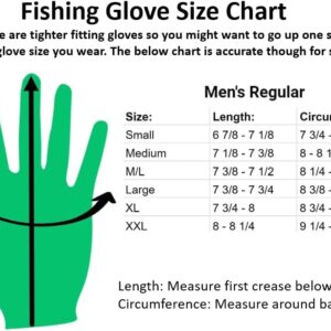 Fishing Guide Gloves – Fishing Glove for Outdoor Sports, Quick Dry, Breathable Half Finger, Non-Slip, Exposed Fingers, Sun Protection UPF 50, Men, Women, Youth, Multi-Colored, XS-XXL Sizes