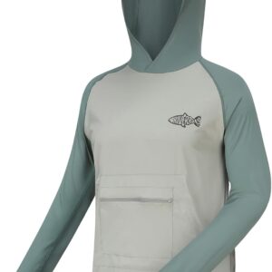 UPF 50+ Sun Protection Hoodie Shirt Rash Guard Lon...