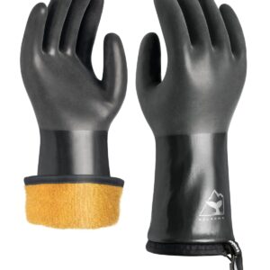 toolant Waterproof Winter Gloves with Grip, Balaena Freezer Gloves for Light Duty Work & Outdoor Adventure, Hiking, Farming, Washing, Ice Fishing, Large