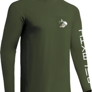 Palmyth Pocket Fishing Shirts for Men Long Sleeve UPF 50+ T Shirt Sun Protection Tee