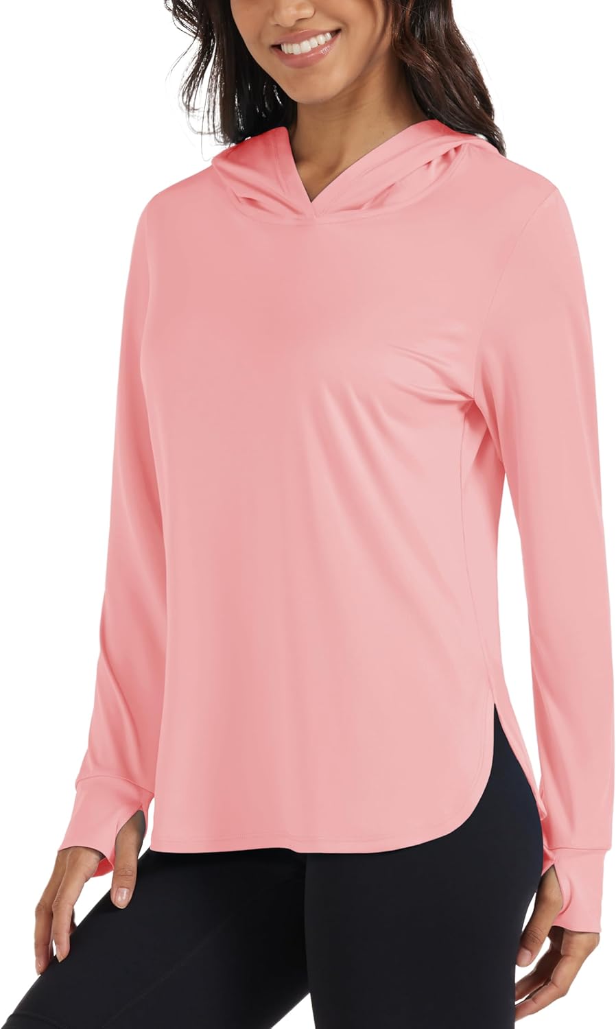MAGCOMSEN Women's UPF 80+ Quick Dry Sun Protection Hoodie Lightweight SPF Long Sleeve Rashguard with Thumb Hole