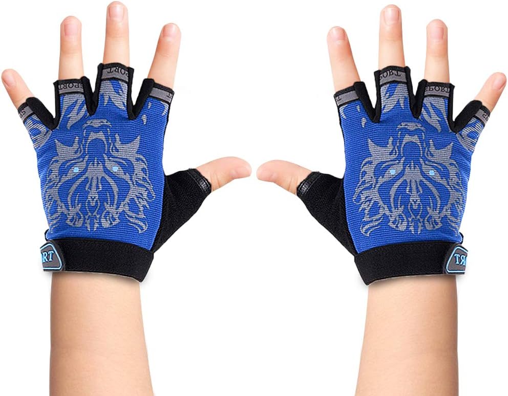 Luwint Kids Sport Gloves for Fishing Workout Cycling Training, 4-12 Yrs