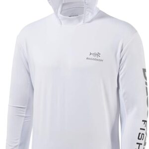 BASSDASH UPF 50+ Men’s UV Sun Protection Long Sleeve Performance Fishing Hoodie Hooded Shirts