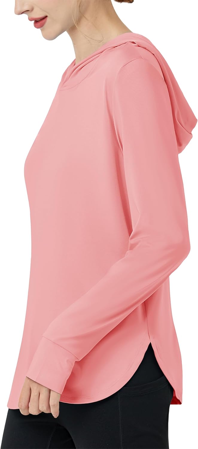 MAGCOMSEN Women's UPF 80+ Quick Dry Sun Protection Hoodie Lightweight SPF Long Sleeve Rashguard with Thumb Hole - Image 2
