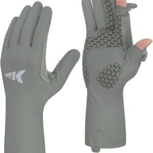 KastKing Sol Armis Pro UPF50+ Fishing Gloves -Quick-Dry,Full Finger UV Protection Gloves Sun Protection Gloves Men Women for Outdoor,Hunting