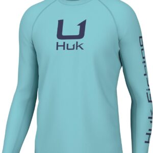 HUK Men’s Icon X Crew, Long-Sleeve Performance Fishing Shirt