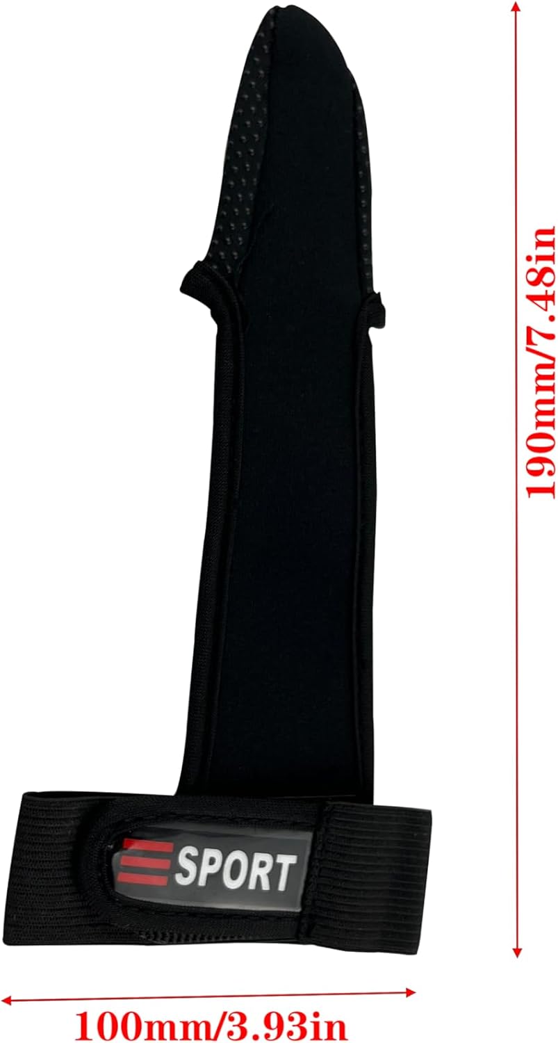 2PCS Single Finger Fishing Gloves Non-Slip Fishing Gloves Outdoor Fishing Gloves for Surf Fishing Casting Gloves (Red, Black) - Image 2