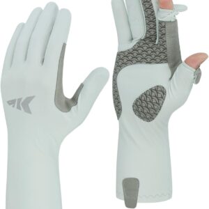 KastKing Sol Armis Pro UPF50+ Fishing Gloves -Quick-Dry,Full Finger UV Protection Gloves Sun Protection Gloves Men Women for Outdoor,Hunting