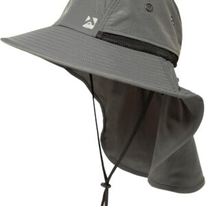 TOP-EX Oversized XL XXL Mens Sun Hat Big Head Neck Flap Shade Waterproof UPF50+ Wide Brim Hat Fishing Safari
