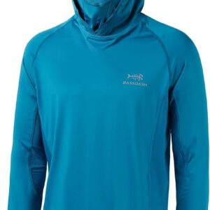 BASSDASH UPF 50+ Men’s Long Sleeve Fishing Shirt with Mask UV Neck Gaiter Hoodie
