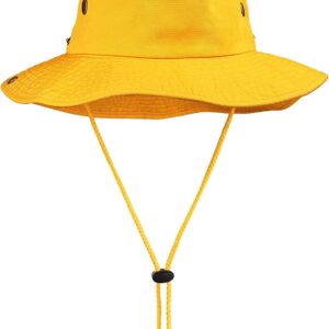 Wide Brim Hiking Fishing Safari Boonie Bucket Hats 100% Cotton UV Sun Protection for Men Women Outdoor Activities