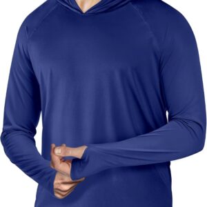 Mens UPF 50+ Sun Protection Hoodie Shirt Long Sleeve Rash Guard Fishing Outdoor Running Sun UV Shirts Lightweight Quick Dry