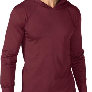 BIYLACLESEN Men’s Sun Protection Long Sleeve T-Shirt UPF 50+ Performance Running Shirts with Hood