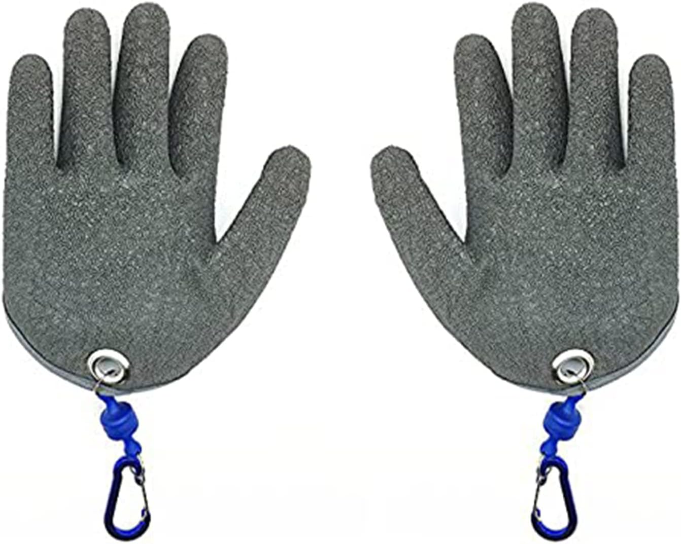TOPIND Anti-Cut Fishing Glove Catch Fish Gloves Hunting Gloves Anti-Slip and Waterproof PE Wire Woven Latex Fishing Hunting Gloves with Magnet Release Fishing Tools