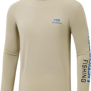 BASSDASH Men’s UPF 50+ Sun Protection Long Sleeve Shirts Quick Dry Performance SPF UV Shirt for Outdoors Fishing Hiking FS31M