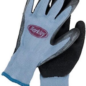 Berkley Coated Fishing Gloves, Blue/Grey