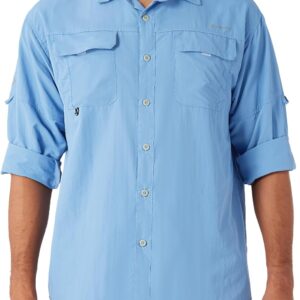 NAVISKIN Men’s Sun Protection Fishing Shirts UPF 50+ Long Sleeve Sun Shirts for Men PFG Hiking Travel Camping