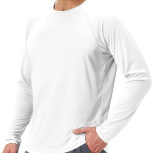 Men’s UPF50+ Rash Guard Swim Shirts Long Sleeve SPF Sun Shirts for Men Hiking Fishing Lightweight Quick Dry