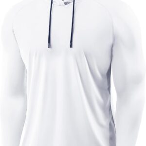 CADMUS Men’s Workout Long Sleeve Fishing Shirts UPF 50+ Sun Protection Dry Fit Hoodies
