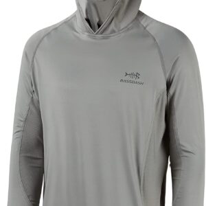 BASSDASH UPF 50+ Men’s Long Sleeve Fishing Shirt with Mask UV Neck Gaiter Hoodie