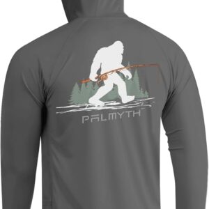 Palmyth Fishing Hoodie for Men Long Sleeve Sun Protection UV UPF 50+ Shirts…