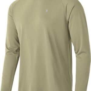 TBMPOY Men’s Hiking Shirts Waterproof Dry Fit Athletic T-Shirts SPF Long Sleeve Safari Shirts Outdoor Work Swim Fishing Tops