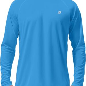 Roadbox Mens UPF 50+ UV Sun Protection Shirts Outdoor Long Sleeve SPF Rash Guard for Fishing Hiking Swimming Running