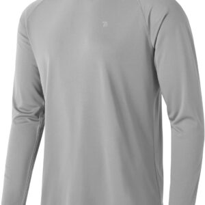 TBMPOY Men’s Hiking Shirts Waterproof Dry Fit Athletic T-Shirts SPF Long Sleeve Safari Shirts Outdoor Work Swim Fishing Tops