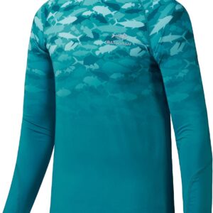 BASSDASH Youth UPF50+ Camo Long Sleeve Fishing Shirt UV Protection Quick Dry Tee