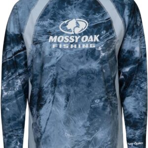 Mossy Oak Men’s Fishing Shirts Long Sleeve with UPF 40+ Sun Protection