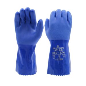 SHOWA Size 9 Blue ATLAS Cotton Lined 1.3 mm Cotton...