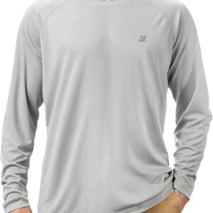 Roadbox UPF 50+ Fishing Shirts for Men Long Sleeve UV Sun Protection Hoodie with Mask/Non-Mask Outdoor Hiking Shirts