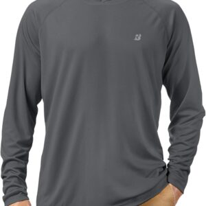 Roadbox UPF 50+ Fishing Shirts for Men Long Sleeve UV Sun Protection Hoodie with Mask/Non-Mask Outdoor Hiking Shirts