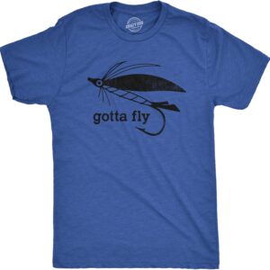 Crazy Dog Mens T Shirt Funny Fishing Joke Tees Novelty Fisherman Shirts