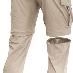 Mens Hiking Convertible Pants Zip Off Quick Dry Lightweight Fishing Safari Travel Camping Outdoor Cargo Pants
